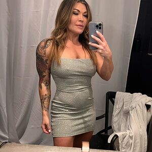 Sparkly open back party dress